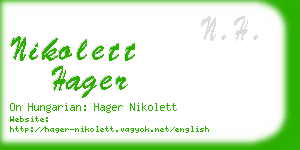 nikolett hager business card